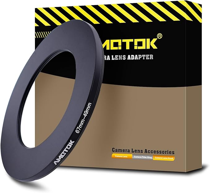 67mm Lens to 49mm Camera Lens Adapter,67mm-49mm Filter Step-Down Ring,Compatible All 49mm Filter Accessory.Made from CNC Machined