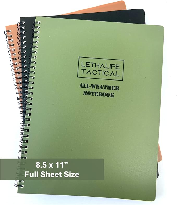 All Weather Field Notebook, Full Size, 8.5x11, Fully Waterproof