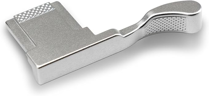 Metal Thumb Up Grip for Fujifilm Fuji X100VI Camera, Hot Shoe Thumb Rest Support Grip ，Exclusive Vintage Anti-Slip Pattern, Enhance The camera's Grip Feel (Silver)