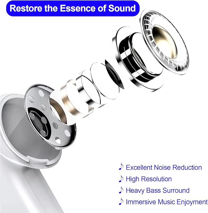 6 Pack Earbuds Wired Headphones with Heavy Bass Stereo,Volume Control,Earphones with Microphone, Compatible with iPhone, Android, Computers, iPad or Any Device with 3.5mm Interface