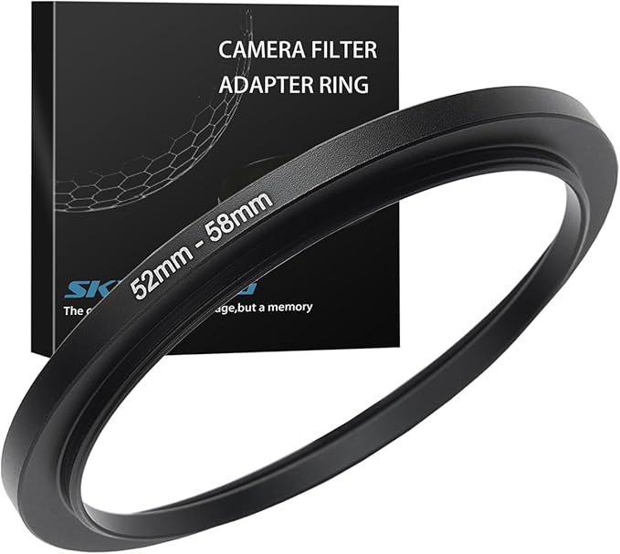 52mm to 58mm Step up Ring Filter Adapter Metal Ring Step up Rings Adapter Filter Compatible with All 58mm UV,CPL,ND,Lens Hood,Threaded Lens ect (52mm to 58mm)