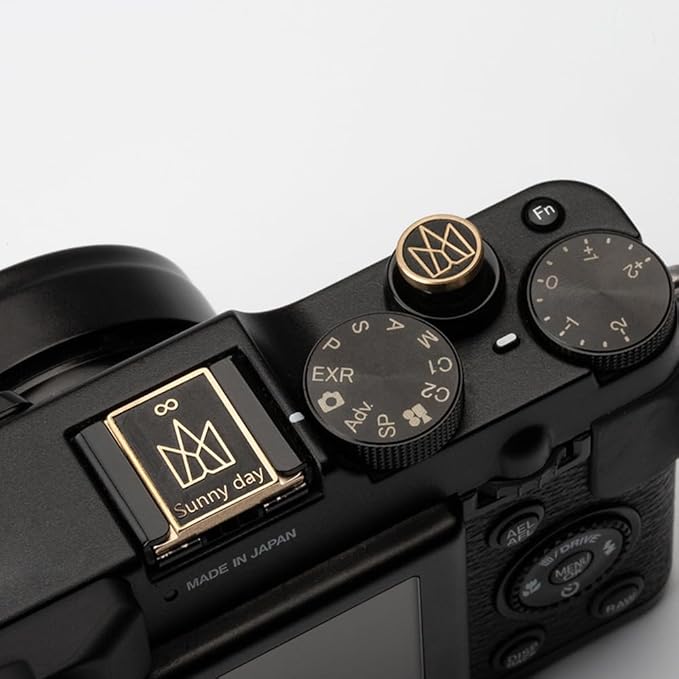 Crown Pattern Camera hot Shoe Cover Shutter Decorative Button Set for Fuji X100VI X100V X-M5 X-E5 X-Half for Nikon D750 D610 Z7 Z5 (Copper Alloy-Set01)