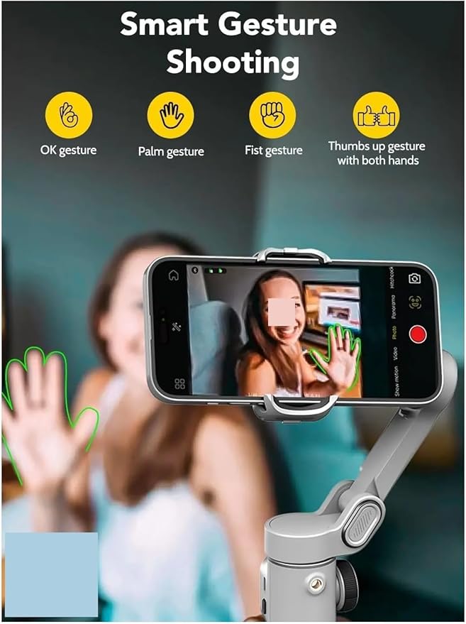 Compatible for AOCHUAN Smart X2 Handheld Gimbal 3 Axis Stabilizer Built-in 20cm Extension Rod LED Display Phone Holder Smartphone