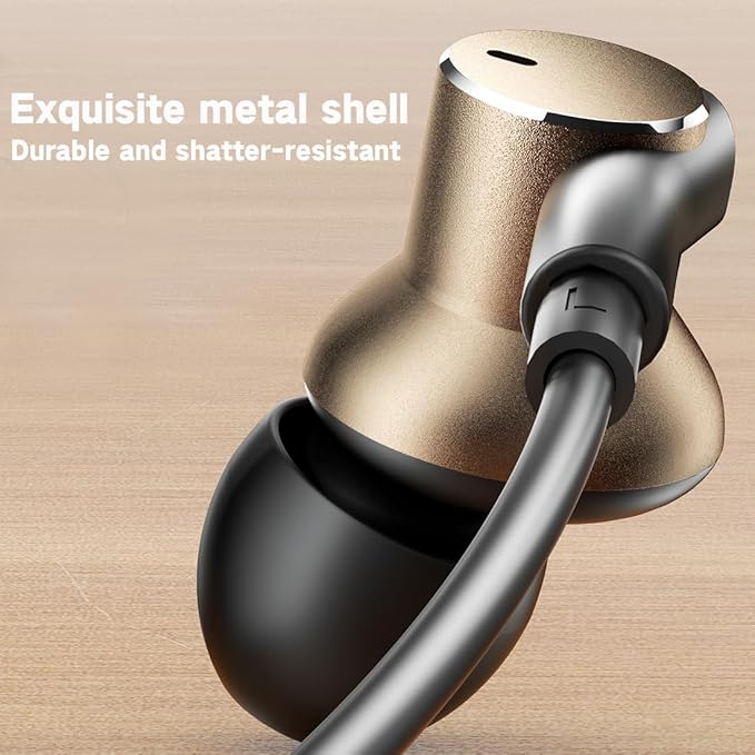 Type C Wired Earbuds with Noise-Canceling Microphone,Immersive Stereo Bass USB C In Ear Headphones Dynamic and Balanced Armature Subwoofer Noise Reduction Wired Earphones,Volume control,HD Audio