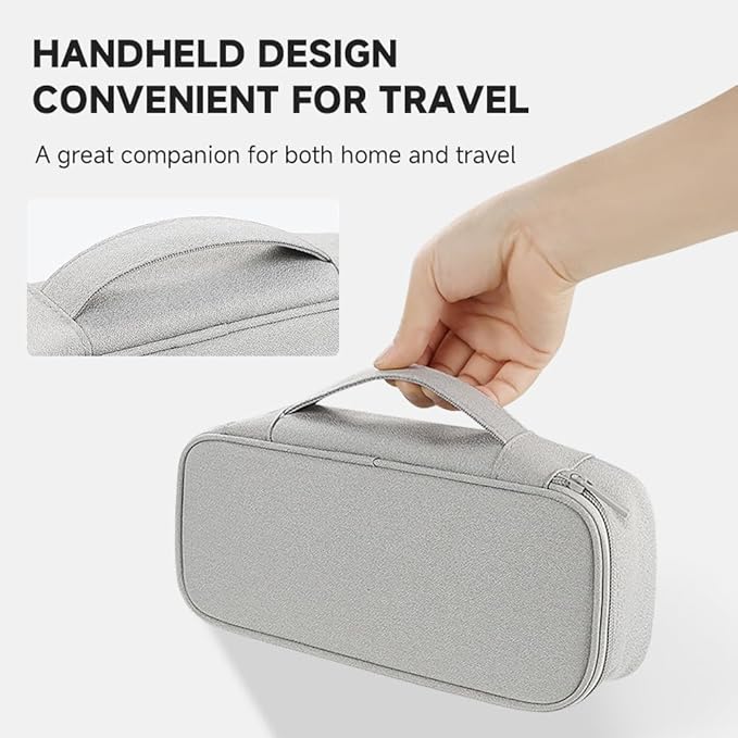 Teskyer Tech Organizer Pouch – Portable Waterproof Electronics Bag with Compartments for Cables, Chargers, Earbuds & Phone (Grey)