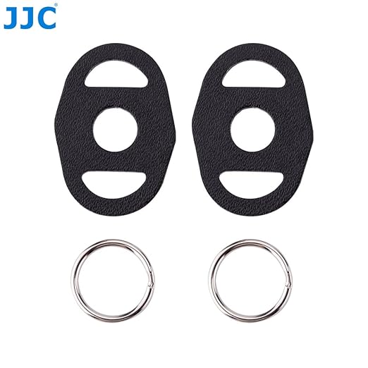 2 Pairs Camera Strap Eyelet Split O Ring & Leather Cover Piece for Leica Q3 A6700 A6600 A6500 A6400 A6300 A6100 A6000 A7RIV A7RIII A7II A7S A9 X-E4 X-T4 X-T3 X-T30 X-Pro3 X-S10 X100V Z7II Z6II Z5 Z50