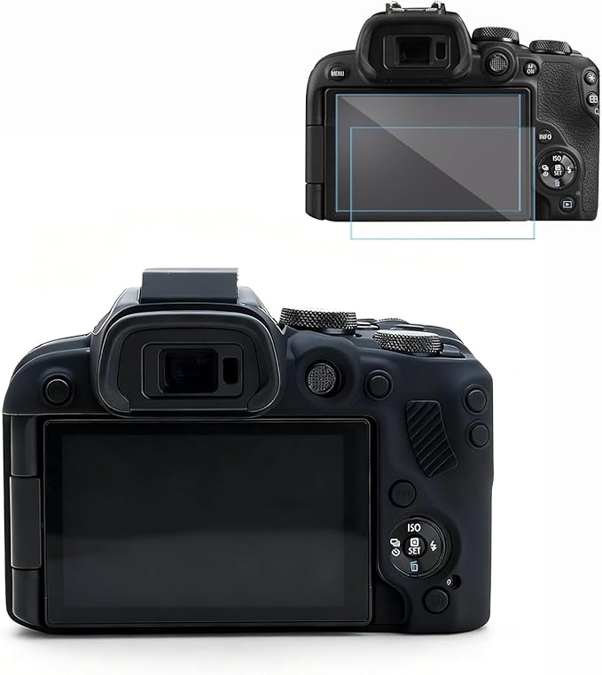 Frevyve Case for Canon EOS R10 Mirrorless Camera, Skin, Anti-Scratch, Lightweight Sleeve, Soft Silicone Rubber Protective Case Cover for Canon EOS R10 Accessories (Black)