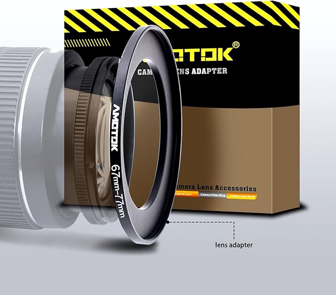 67mm Lens to 77mm Camera Lens Adapter,67mm to 77mm Filter Step-up Ring Adapter Ring,Compatible All 77mm Filter Accessory