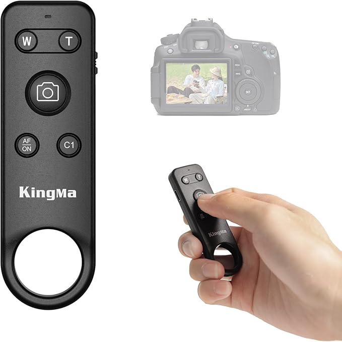 Wireless Camera Remote Control with Bluetooth 5.0 for Canon EOS /R5/R8/R50&Sony ZV-E10/E1&Nikon Z50/Z6/Z30,15m(49ft) Long Range Shooting with Zoom Function,Situable for Group Photos, Vlogging&Travel
