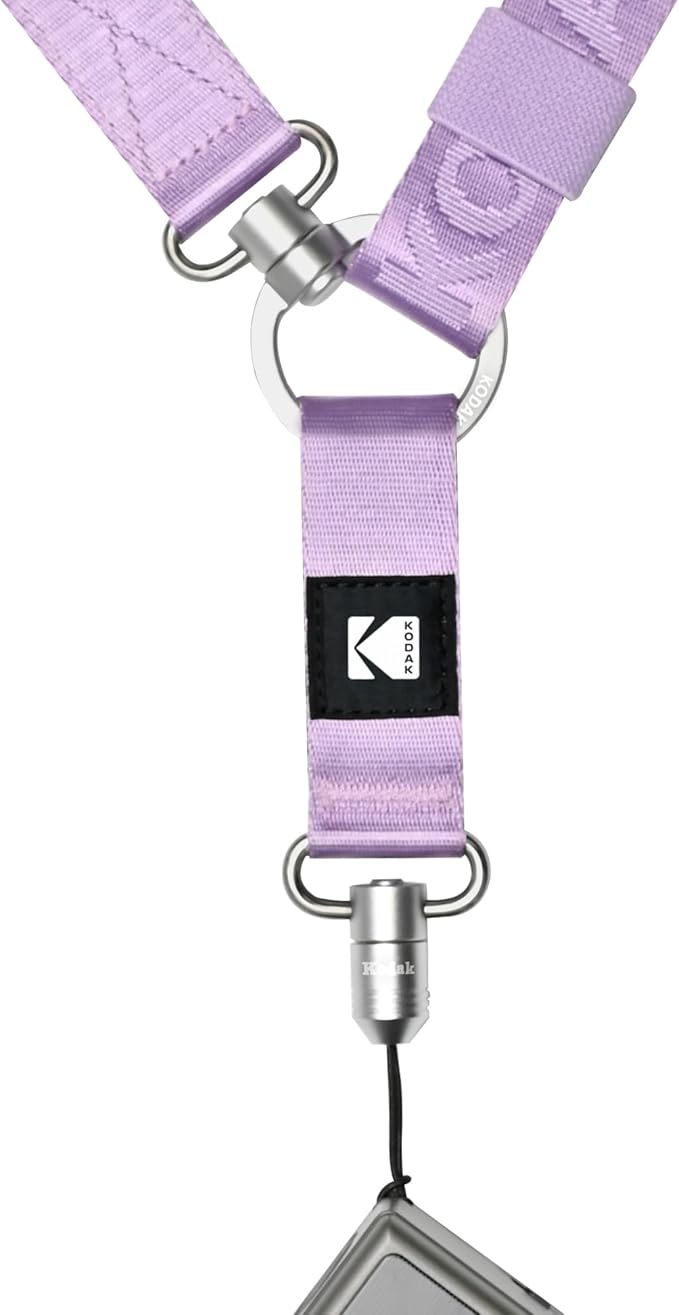 KODAK Multi-Purpose Camera Strap (Purple) - Quick-Detach System, Lightweight, Durable Metal Swivels, Multiple Usages, SLR Cameras, Compact Cameras, Smart Phones