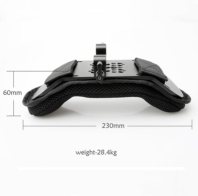 NICEYRIG Steady Shoulder Mount/Shoulder Pad for Video Camcorder Camera DV/DC 15mm Rod Rail Support System DSLR Rig (15mm Railblock)