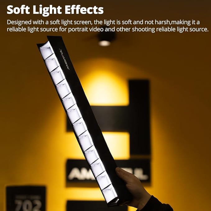 A2 PRO RGB Tube Light with App Control, High CRI95+ LED Video Light for Photography, 36000 Colors 26 FX Effects, 2500K-8500K Adjustable, Rechargeable Battery Light Bar - Studio Content Creation