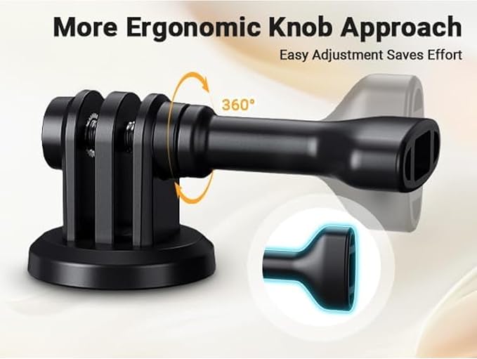 3-Pack Action Camera Tripod Adapter for DJI Osmo Action 5 pro 4 3 Ace Pro 2 Hero 13 12 11 10 Brave 4 7 EK7000, Clamp Adapter for Standard 1/4"-20 Tripod Selfie Stick Monopod Ball Head for Vlogging