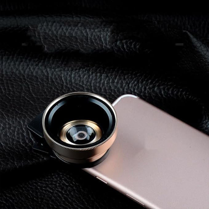 Universal Phone Lens Clip 0.45X Wide Angle and Macro Two-in-One Mobile Phone Camera Lens with 49Mm Uv Filter for Clearer Smartphone Photos