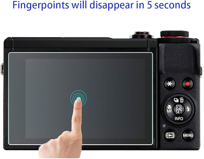 M6 Screen Protector for Canon EOS M6 Mark II Camera with Hot Shoe Cover,[3 Pack] Tempered Glass Film 0.3mm High Definition 9H Hardness