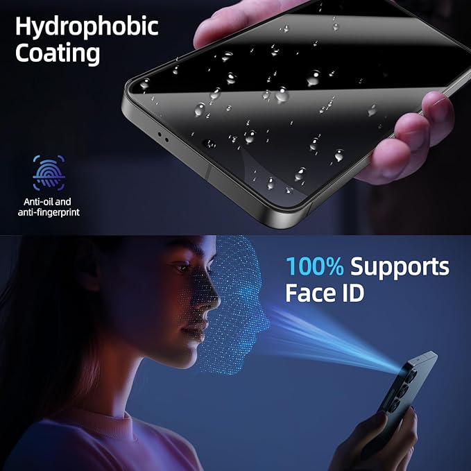 X-it for Samsung Galaxy S25 Screen Protector Privacy 6.2" [Auto Alignment/Dust Removal],Bubble-Free,[100% Ultrasonic Fingerprint ID] Easy Installation Full Coverage Anti-Spy [Non-Glass] 2 Packs