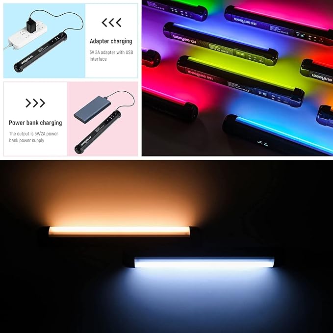 Handheld Light Wand, K21 RGB Light Stick Tube, APP Control 2500K-8500K LED Light Stick Wand for Night Light Painting Photography Video Tiktok Vlog YouTube