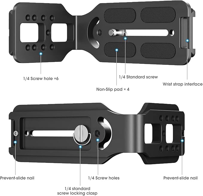 DSLR Camera L Bracket Vertical Horizontal Switching Tripod Quick Release Plate Compatible with Canon Nikon Sony DJI Osmo Ronin Zhiyun Stabilizer Tripod Monopod