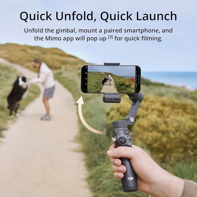 DJI Osmo Mobile 7P Gimbal Stabilizer for iPhone, Android, Lighting, 3-Axis Phone Gimbal, Built-in Extension Rod & Tripod, 10hrs Use, Phone Charging + Portable Charger + Wireless Mic Set + 20W Plug