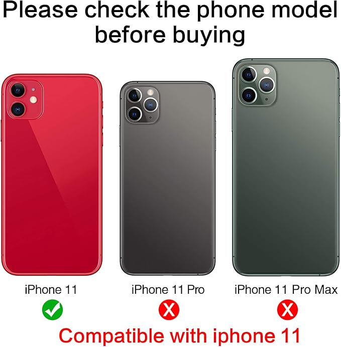 2PCS ASDAWN Back Camera Lens Glass Replacement for iPhone 11 6.1 Inches with Pre-Installed Adhesive, Rear Camera Lens Glass Replacement with Installation Manual + Repair Tool Set