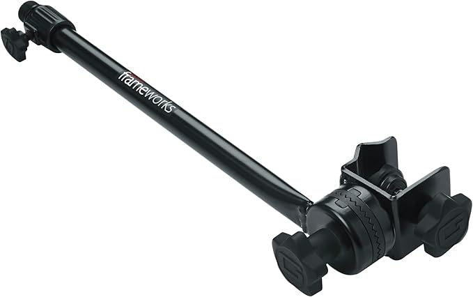 Gator Frameworks Adjustable Clamp-On Angled Mini Interlocking Design 16 Inch Boom Arm (GFW-MIC-CLMPBM16)