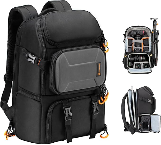 TARION Professional Camera Backpack Large - DSLR Bag with 15.6" Laptop Compartment Tripod Holder Waterproof Raincover Outdoor Hiking Travel for Men Women Photographers - PBL