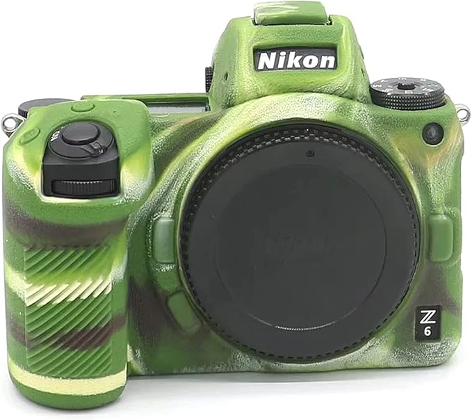 Professional Secure Silicone Camera Case Cover Housing Body Skin for Nikon Z6 Z7 Full Frame Mirrorless Camera (Camouflage)