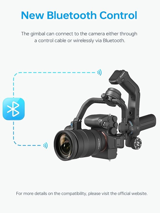 FeiyuTech SCORP 2 Built-in AI Tracker 3-Axis Gimbal Stabilizer for DSLR & Mirrorless Cameras,1.3'' Touch Screen, 5.5lbs Paylaod,13 Hours Battery Life,Quick USB-C Charge,for Sony/Canon/Nikon/Fujifilm