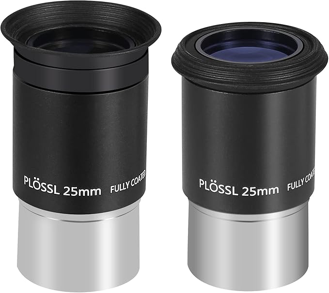 CelticBird Telescope 1.25'' Super Plossl Eyepiece 25mm 4-Element Plossl Design Threaded for Standard 1.25inch Astronomy Filters