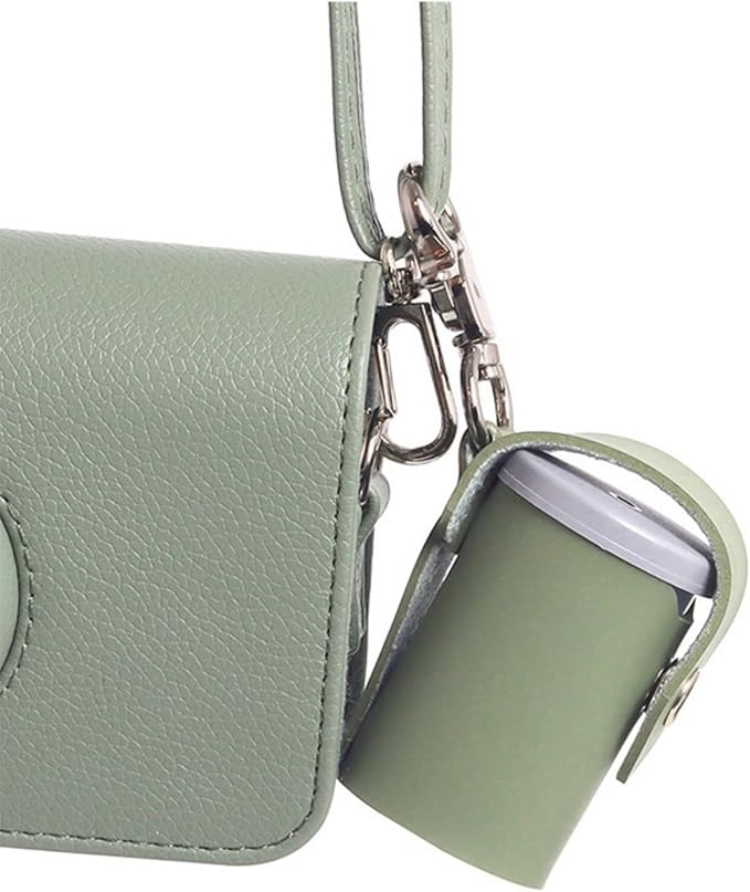SPONGL Portable 135 Film Roll Storage Sleeve PU Leather Case Keychain Pendant for Photographers and Retro Enthusiasts