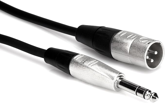 Hosa HSX-005 REAN 1/4 Inch TRS to XLR3M Pro Balanced Interconnect Cable, 5 Feet