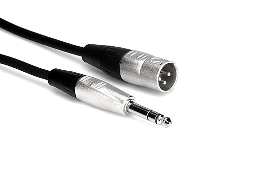 Hosa HSX-050 Pro Balanced Interconnect, REAN 1/4" TRS to XLR3M, 50 Feet
