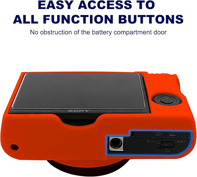 Easy Hood RX100 VII Case,Soft Silicone Protective Cover Protector Skin for Sony DSC-RX100 III RX100 V RX100 IV RX100 VII Digital Camera (Red)