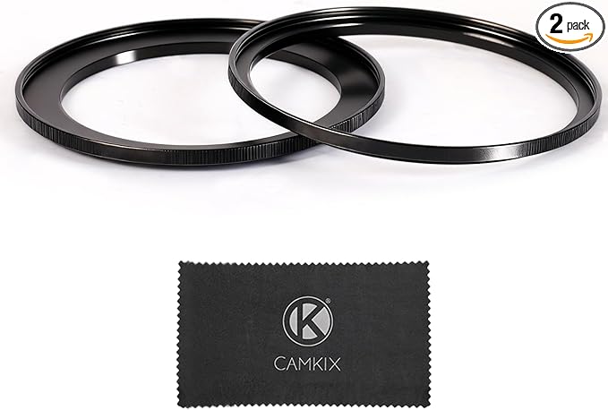 Camkix 67-82mm (2 Pcs) Step-Up Filter Ring Adapter, 67mm to 82mm - Set of Stepup Rings for 67mm Lens - Install 82mm ND CPL UV Lens Filter - Camera Lens Adapter 67-82mm - Accessories Photography