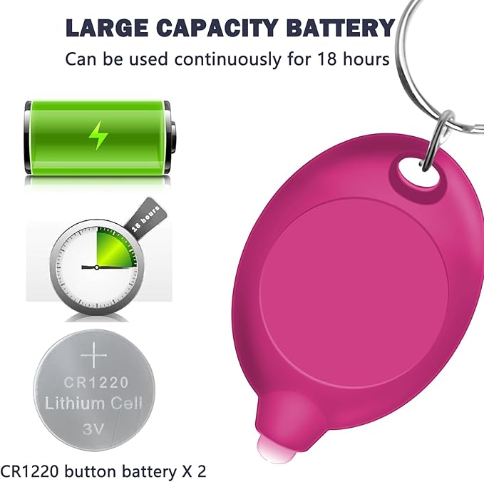 Mini LED Keychain Flashlight, Ultra Bright Tiny Flashlight, Small Keychain Flashlight White Light, Micro Pocket Key Ring LED Flashlight for Emergency Lighting - Pink Shell (12PCS)