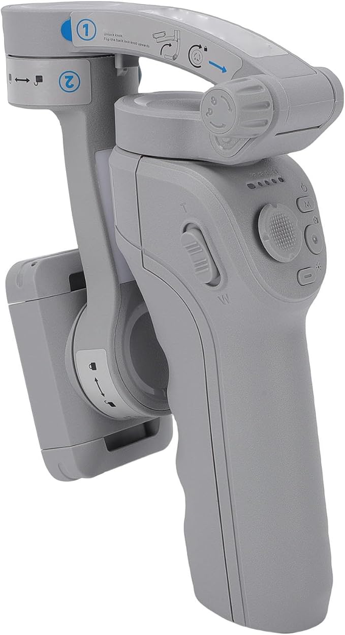 GOWENIC 3 Axis Phone Stabilizer, AI Powered Tracking, User Friendly App, Compact and Long Lasting, with Versatile Photograph Modes, for Video Recording