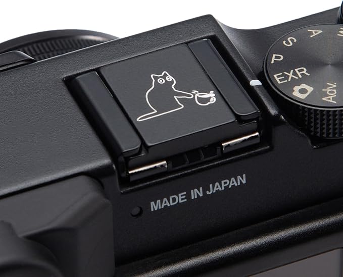 Camera Metal Hot Shoe Cover Shutter Buttons Protector Set for Fujifilm X100VI X100V X-M5 X-E5 X-T4 X-T3 for Leica Q for Olympus (CAT-01-Hot Shoe Cover)