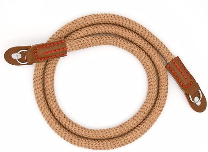 Camera Strap Vintage 100cm Camera Rope Strap Neck Shoulder Belt Strap for Mirrorless and DSLR Camera. (Brown)