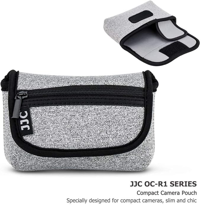 JJC Compact Camera Case Travel Pouch Sleeve for Sony ZV-1 II ZV1II ZV1F ZV-1F ZV1 RX100 VII VI VA Canon G7X G5X G9X SX740 Ricoh GR IV III Olympus TG-7 TG-6 TG-5 TG-4 Fujifilm XP130 XP140 XP90 & More