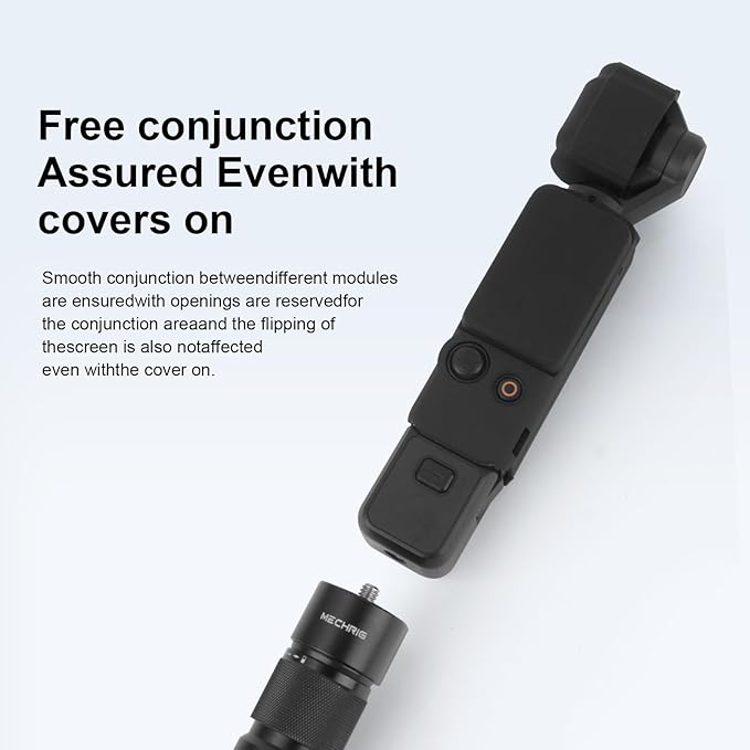 Mechrig All-Round Silicone Protective Case Cover for DJI Osmo Pocket 3, Anti-Scratch, Non-Slip, Shockproof Skin for Camera Body, Lens, Screen, MR79026