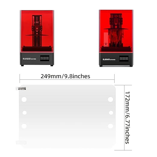 chitu systems 5 Pcs Screen Protector Films 2.0 Version for Photon Mono X/6K/M3 Plus Resin 3D Printers LCD Screen Saver (Photon Mono X/6K/M3 Plus, 5)