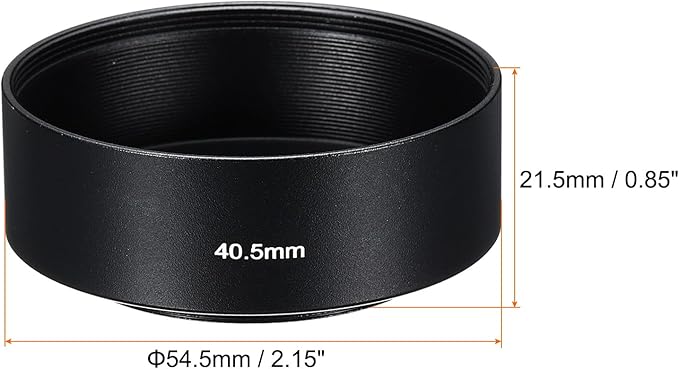 PATIKIL 40.5mm Lens Hood, Standard Focus Frosted Surface Anti-Reflective Inside Hood for Camera Lens, Black for Nikon, for Fujifilm, for Pentax, for Leica