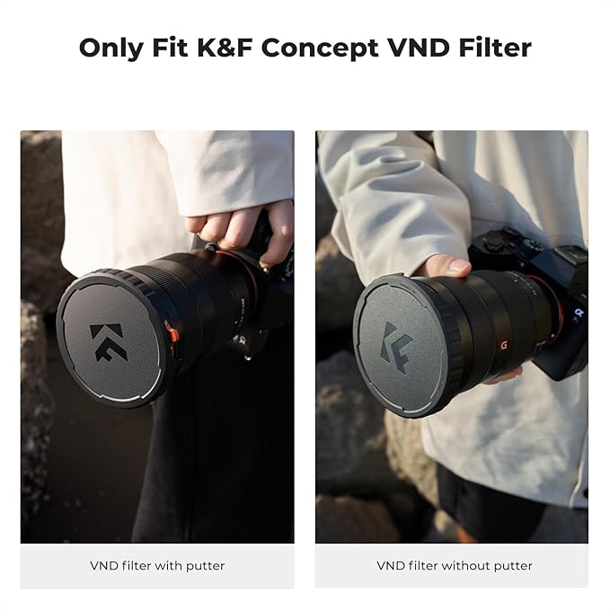 K&F CONCEPT 77mm Variable ND Lens Filter Cap TPU Material Filter Cap Only for K&F 77mm Adjustable Neutral Density Filter