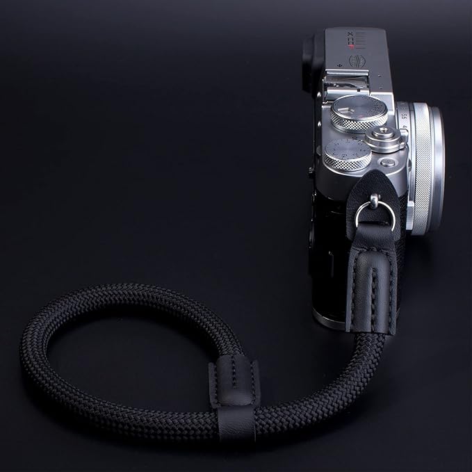 Camera Wrist Strap, Rope Camera Strap Wrist for DSLR SLR Mirrorless Cameras Hand Strap Black