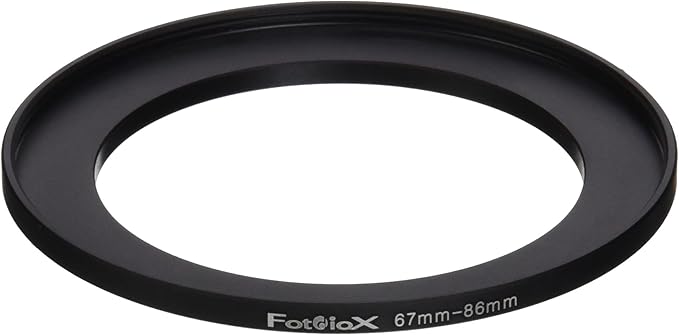 Fotodiox Metal Step Up Ring, Anodized Black Metal 67mm-86mm, 67-86 mm