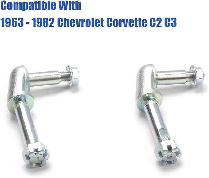 25429 25430 Rear Lower Shock Mounts with Castle Nut Compatible with 1963-1982 Chevy Corvette C2 C3 Shock Mount Bracket Hand Rear Lower With Nut Replace OE：25429 25430