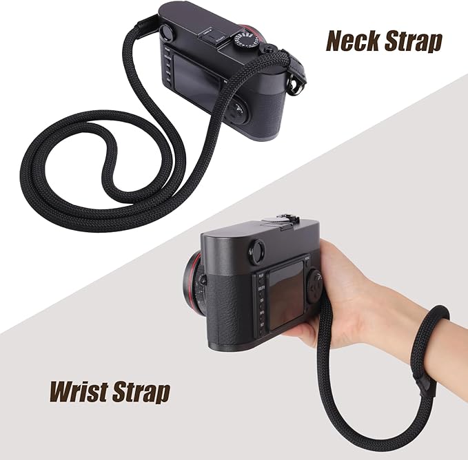 ARVOK 2 Pack Camera Strap with Camera Wrist Strap, 110cm Climbing Rope Camera Strap, Camera Neck Shoulder Strap for Nikon Canon Sony Fuji Micro Single and SLR DSLR Camera