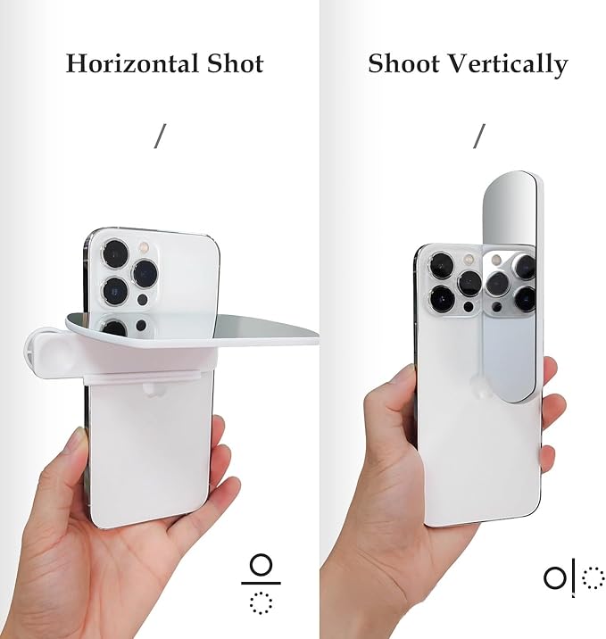 Yoidesu Smartphone Camera Mirror Reflection Clip Kit, Realm Mirror Reflection Creative Photography, HD Glass Phone Reflection Mirror for Outdoor Travel Photography, Yoidesu6ftewcx87y