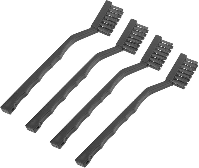 uxcell 4 Pcs Anti Static ESD Brush Portable Plastic Handle Nylon Lab Cleaning Brushes for Electronics Keyboard PCB BGA Repair Soldering, 15x36mm Bristles