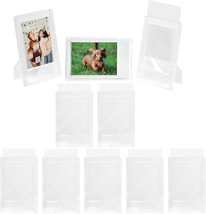 JOYZO 2x3 Picture Frames with Protective Covers for Instax Mini Films, 10Pack Bulk Clear Plastic Tabletop Small Size Photo Frames fits for Fuji Polaroid Mini 12 11 9 41 SE EVO Display